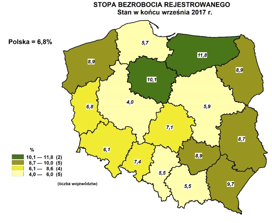 Bezrobocie w Polsce od kilku lat sukcesywnie spada