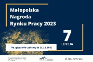 slider.alt.head Rozpoczął się nabór wniosków do 7 edycji konkursu „Małopolska Nagroda Rynku Pracy 2023